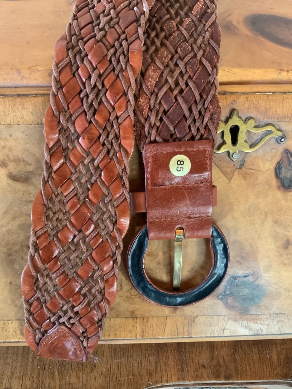 Woven Leather Belt 2” x 38” WOW! - Picture 9 of 14